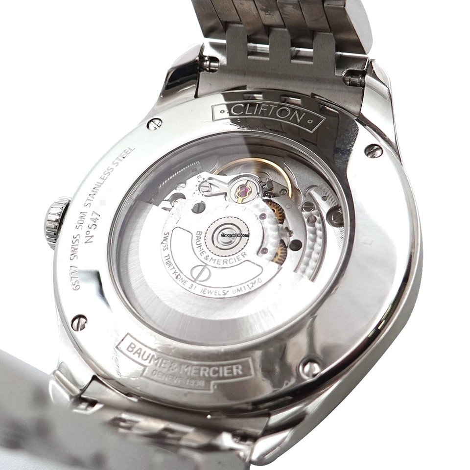IMG_9081 Baume & Mercier Clifton Mens watch Unisex Automatic Steel 65717 MOA10100 Replica 5