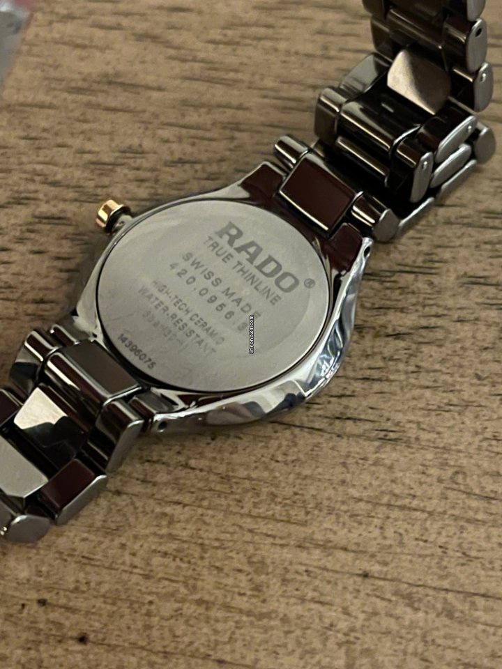IMG_9081 Rado True Thinline Womens watch Quartz Ceramic R27956132 Replica 5