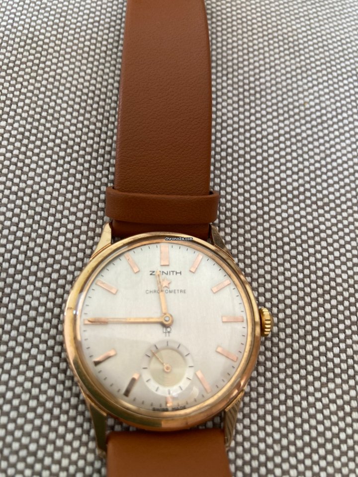 IMG_9081 Zenith Mens watch Unisex Manual winding Rose gold 082765 Replica 5