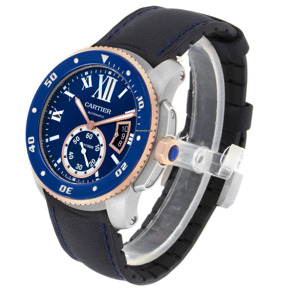 IMG_9081 Cartier Calibre de Cartier Diver Mens watch Unisex Automatic Steel W2CA0009 Replica 5