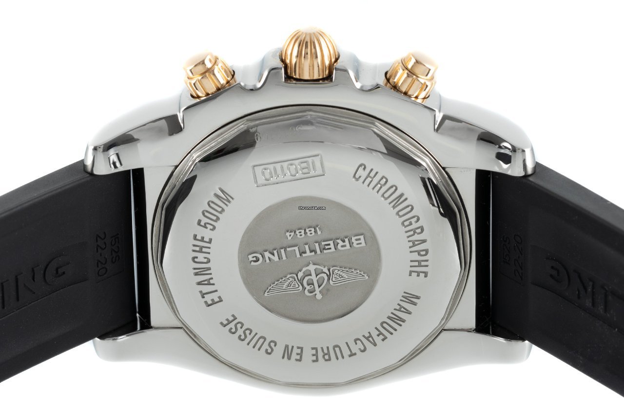 IMG_9081 Breitling Chronomat 44 Mens watch Unisex Automatic Gold Steel IB0110 Replica 5