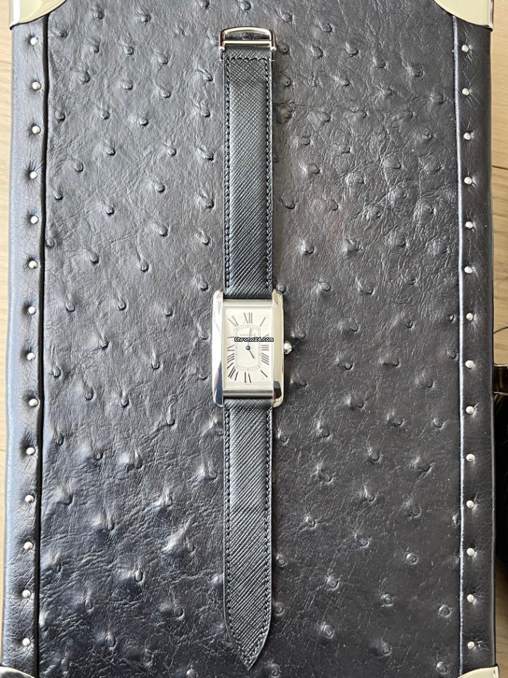 IMG_9081 Cartier Tank Americaine Mens watch Unisex Manual winding Platinum 1734 Replica 5