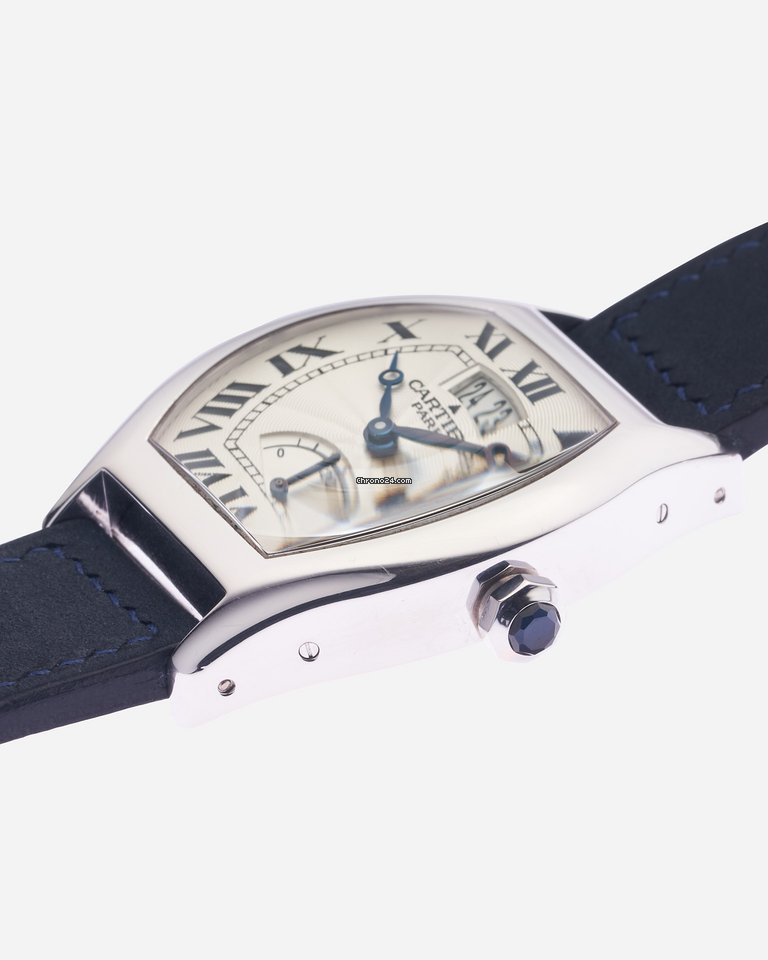 IMG_9081 Cartier Tortue Mens watch Unisex Manual winding White gold 2688G Replica 5