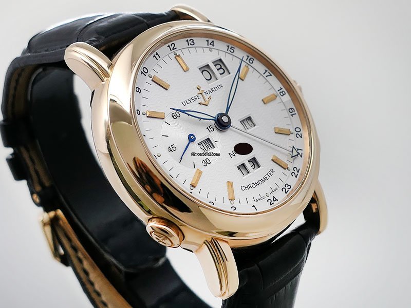 IMG_9081 Ulysse Nardin GMT + - Perpetual Mens watch Unisex Automatic Rose gold 322-88 Replica 5