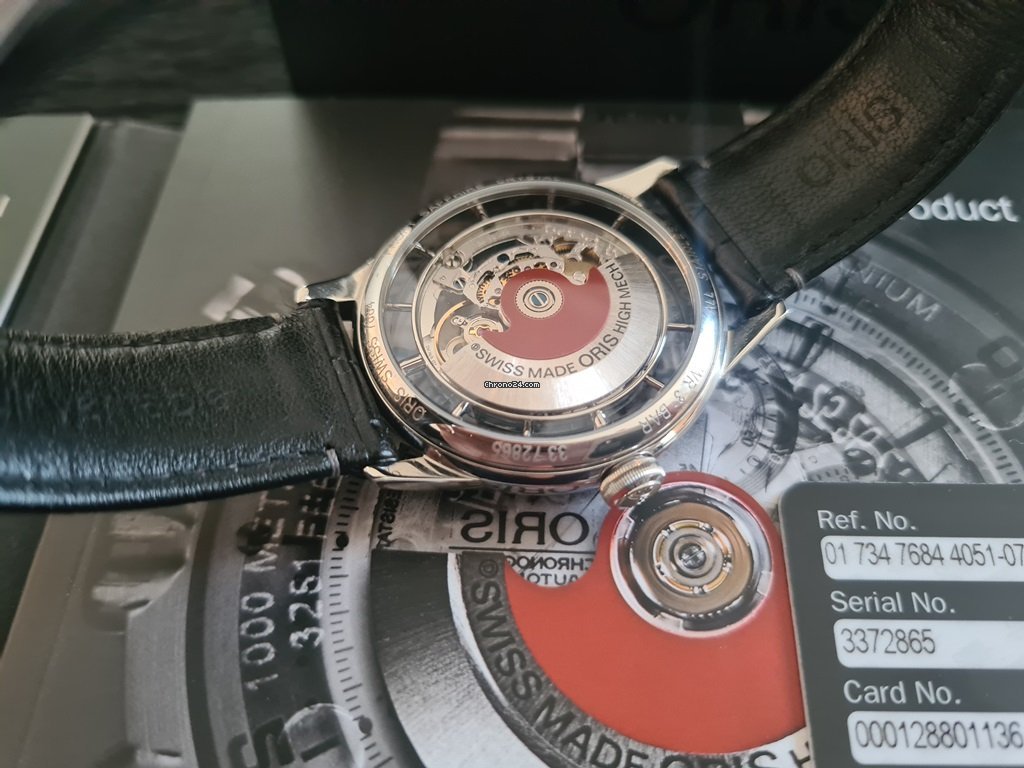 IMG_9081 Oris Artelier Translucent Skeleton Mens watch Unisex Automatic Steel 01 734 7684 4051-07 1 21 73FC Replica 5