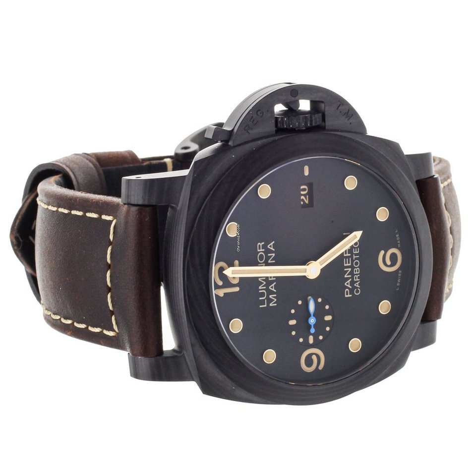 IMG_9081 Panerai Luminor Marina 1950 3 Days Automatic Mens watch Unisex Automatic Carbon PAM661 Replica 5