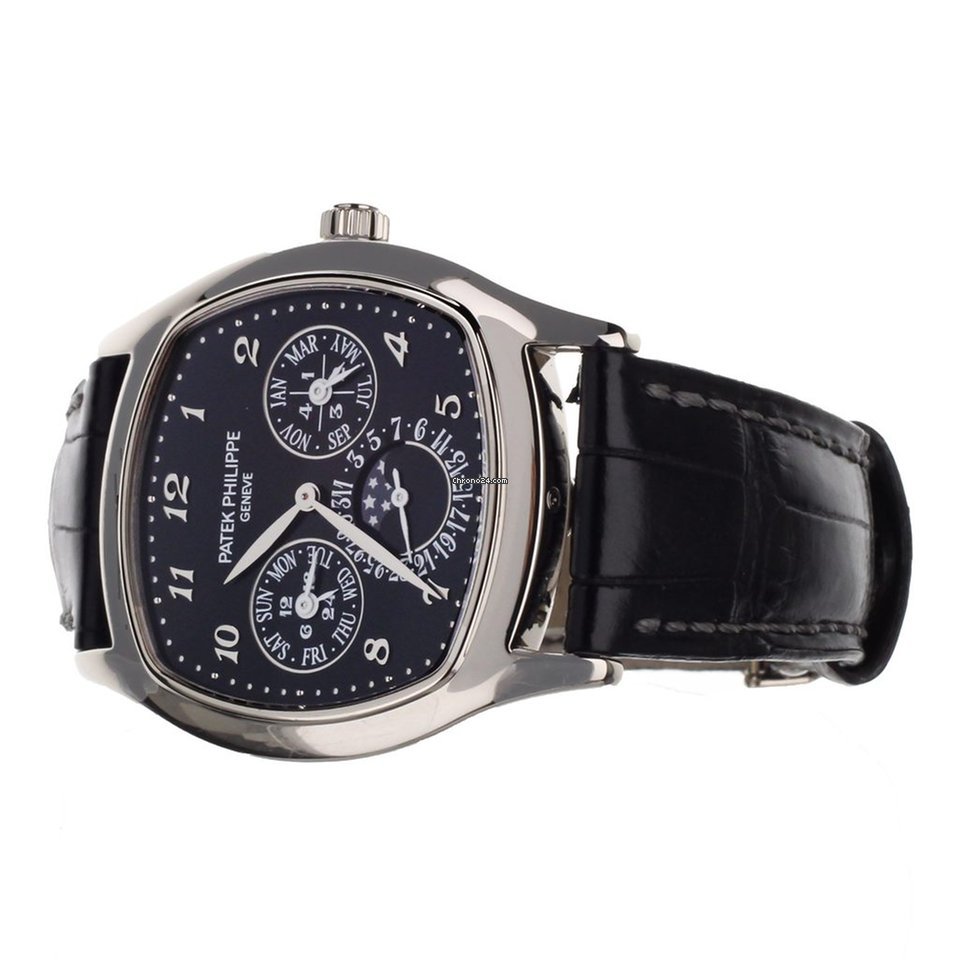 IMG_9081 Patek Philippe Perpetual Calendar Mens watch Unisex Automatic White gold 5940G-010 Replica 5