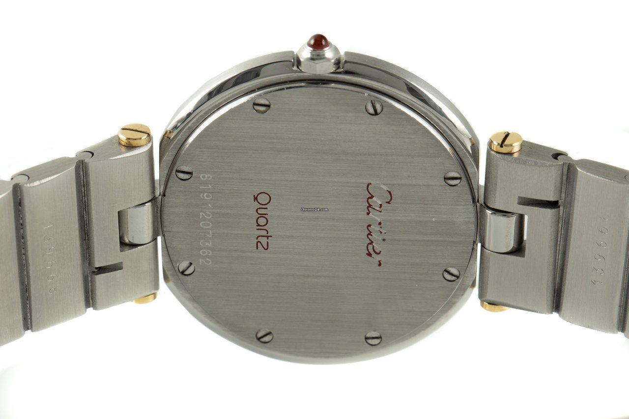 IMG_9081 Cartier Santos Womens watch Quartz Gold Steel 8191 Replica 5