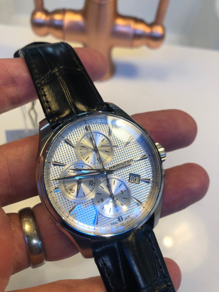 IMG_9081 Hamilton Jazzmaster Auto Chrono Mens watch Unisex Automatic Steel H32596751 Replica 5