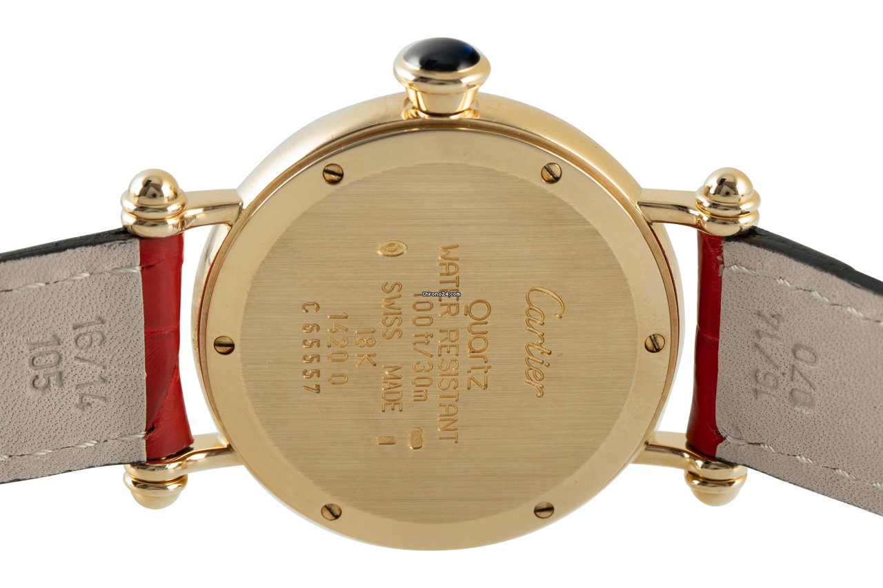 IMG_9081 Cartier Diabolo Womens watch Quartz Yellow gold 14200 Replica 5