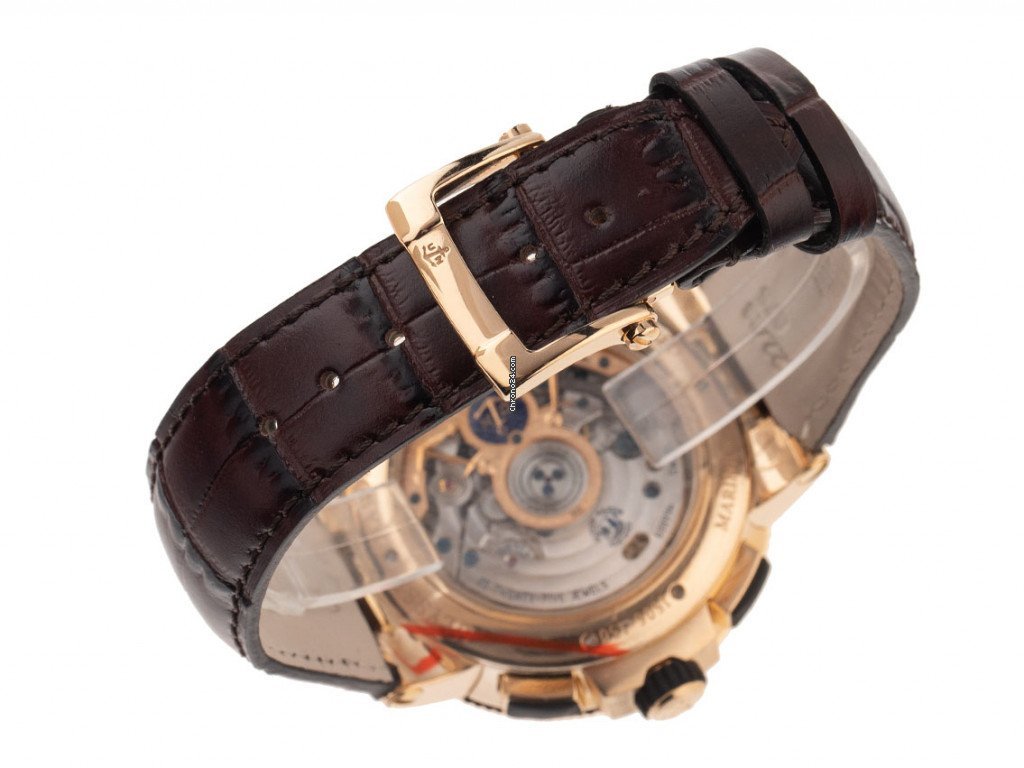 IMG_9081 Ulysse Nardin Marine Chronograph Mens watch Unisex Automatic Rose gold 1506-150 Replica 5