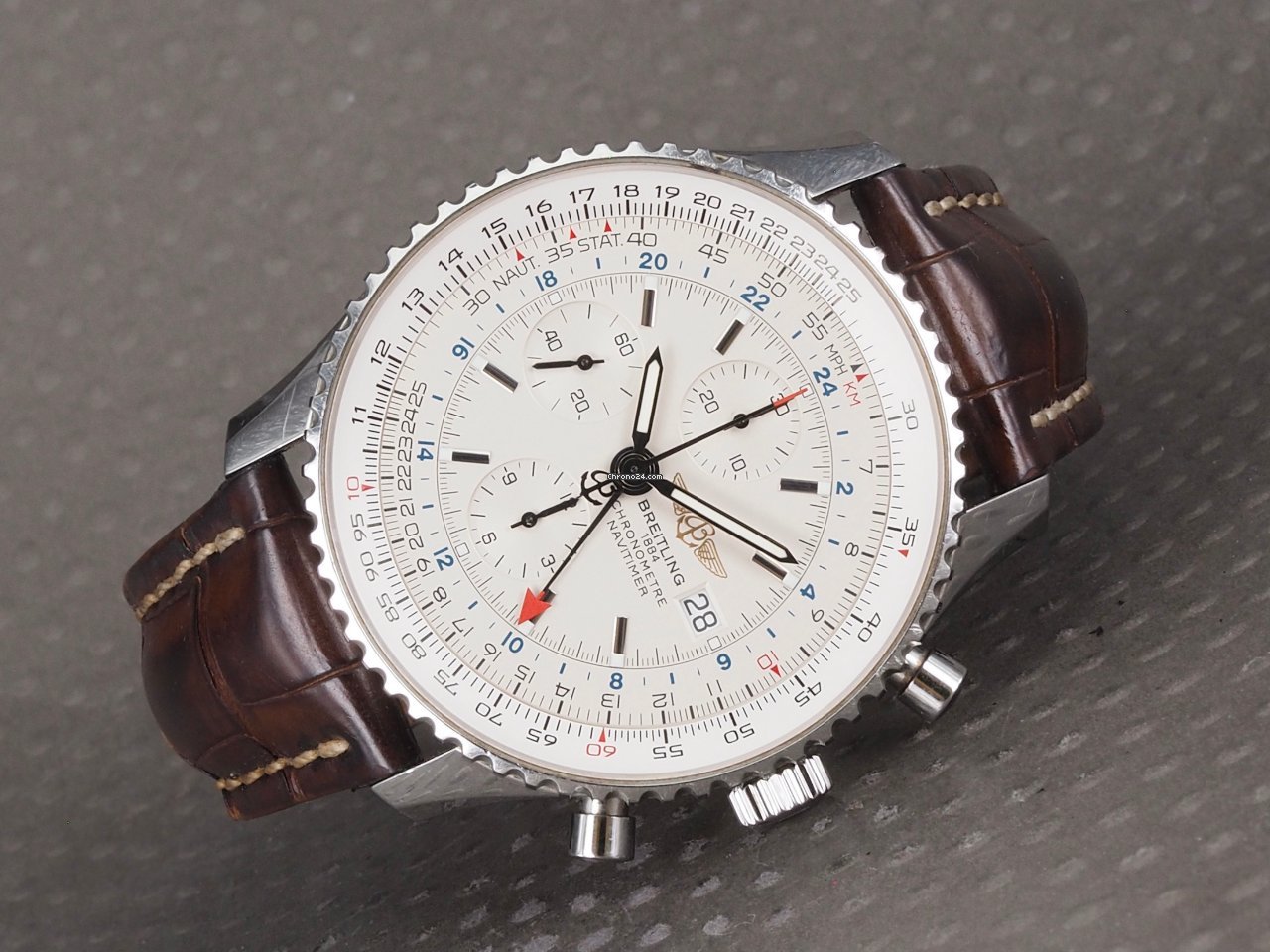 IMG_9081 Breitling Navitimer World Mens watch Unisex Automatic Steel A2432212 G571 Replica 5