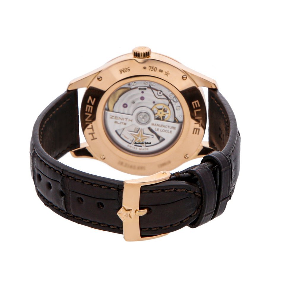 IMG_9081 Zenith Captain Moonphase Mens watch Unisex Automatic Rose gold 18.2140.691 02.C498 Replica 5
