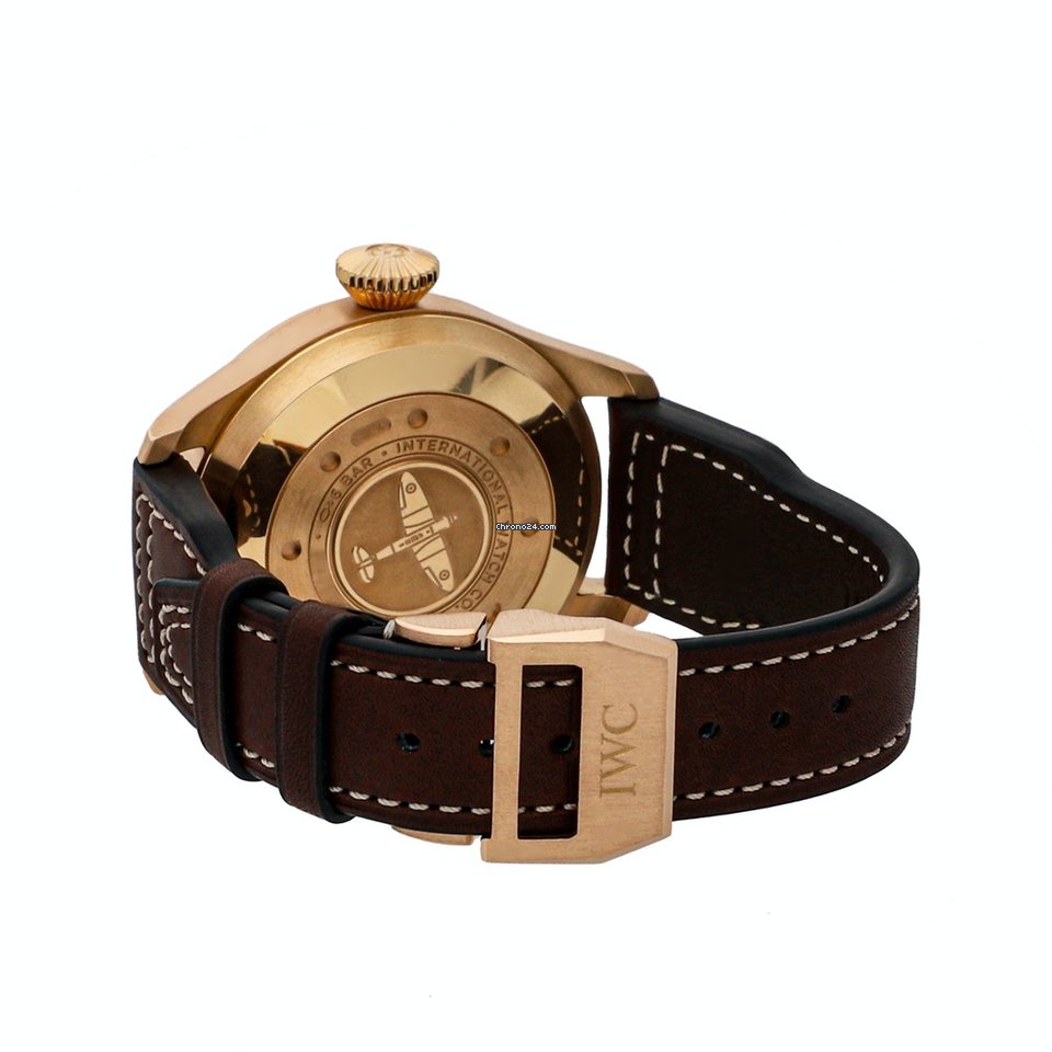 IMG_9081 IWC Big Pilot Mens watch Unisex Automatic Rose gold IW5009-17 Replica 5