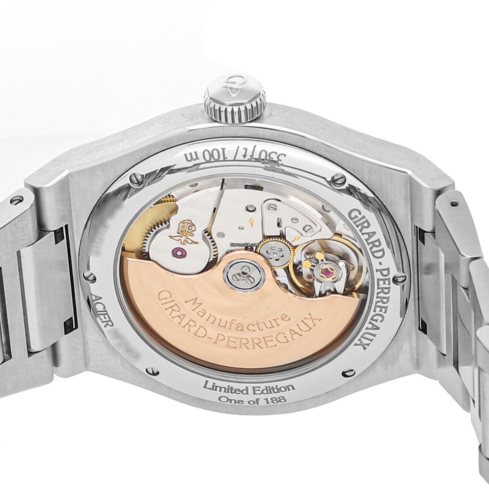 IMG_9081 Girard Perregaux Laureato Mens watch Unisex Automatic Steel 81010-11-635-11A Replica 5