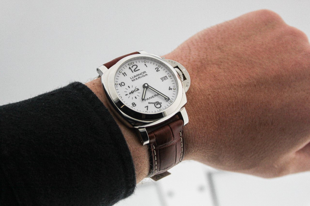 IMG_9081 Panerai Luminor Marina Mens watch Unisex Automatic Steel PAM 00113 Replica 5