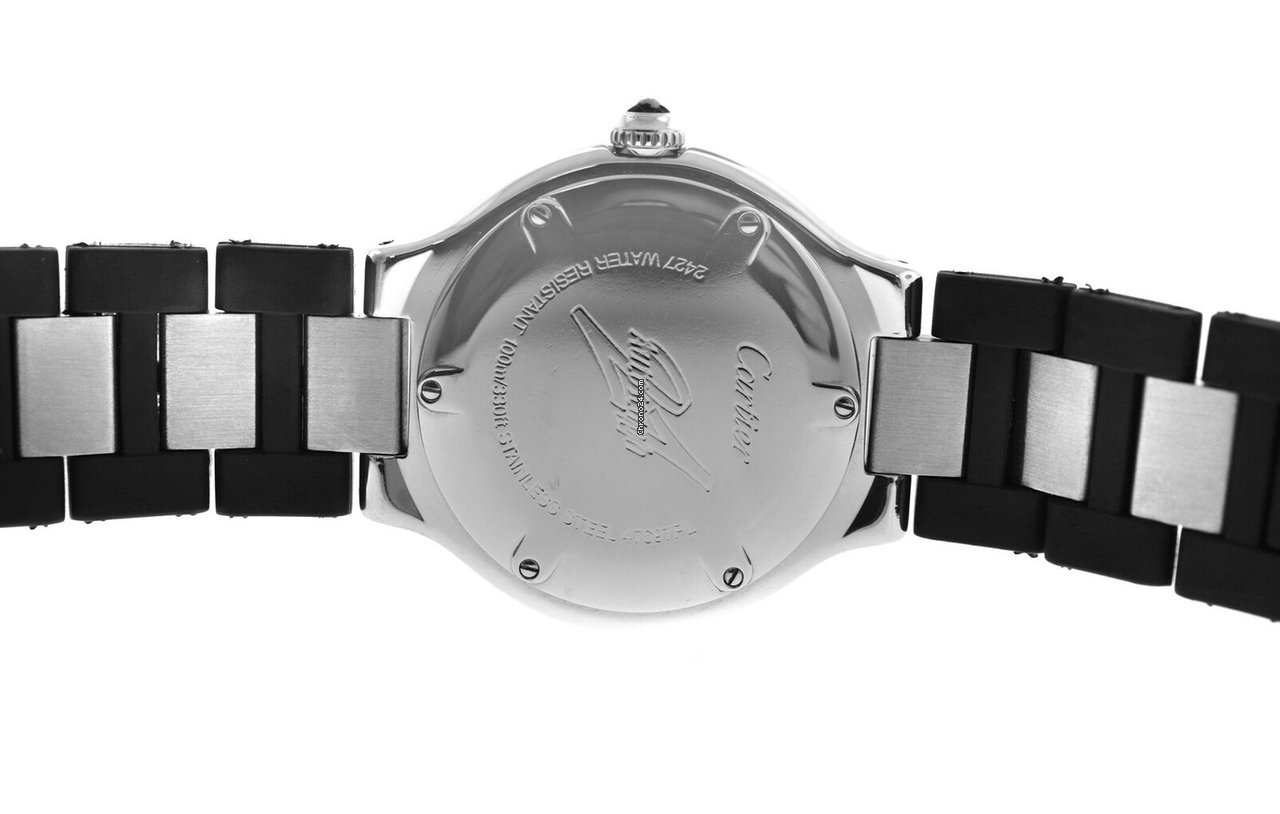 IMG_9081 Cartier 21 Must de Cartier Mens watch Unisex Automatic Steel 2427 Replica 5