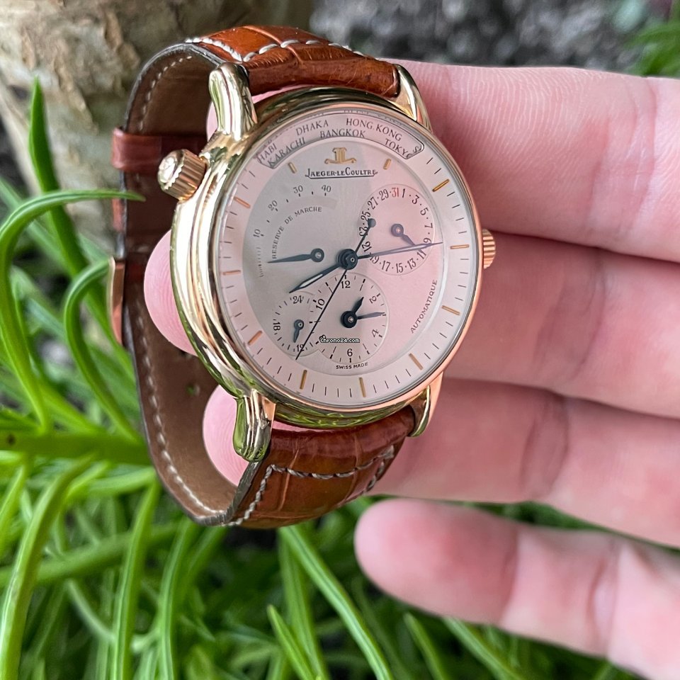 IMG_9081 Jaeger-LeCoultre Master Geographic Mens watch Unisex Automatic Rose gold 169.1.92 Replica 5