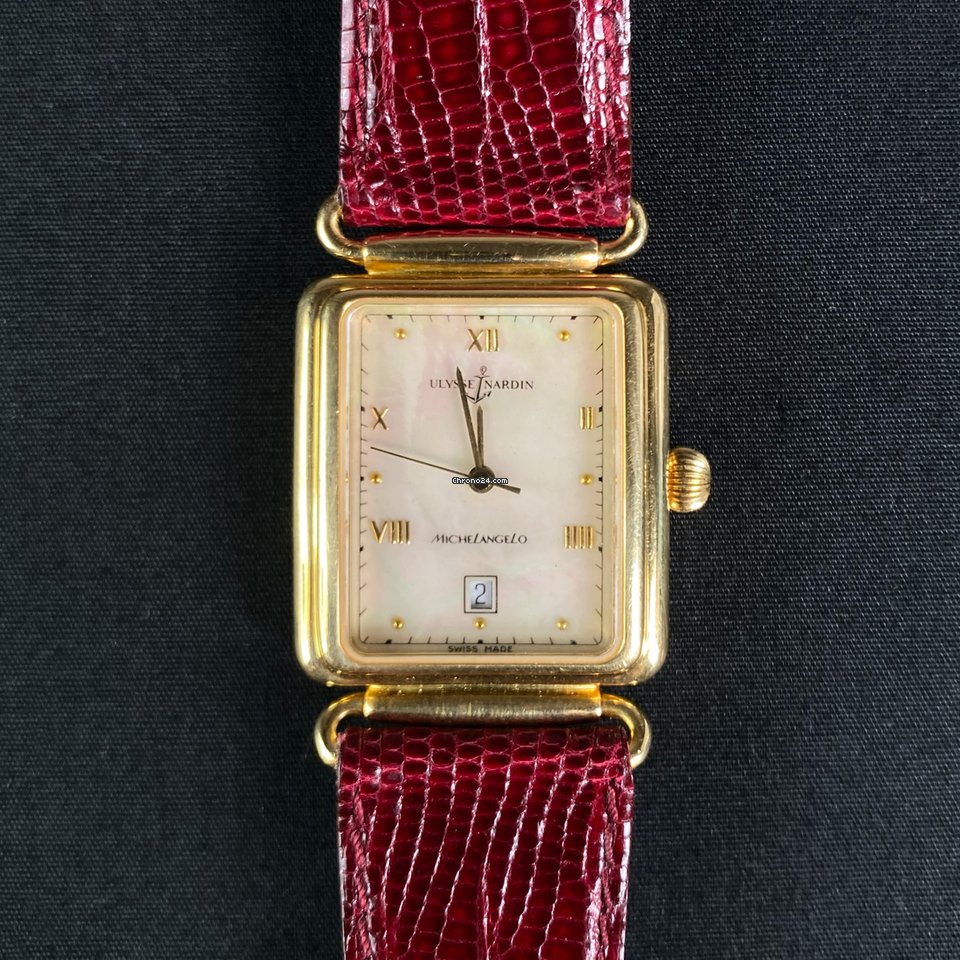 IMG_9081 Ulysse Nardin Michelangelo Mens watch Unisex Automatic Yellow gold 181-42 Replica 5