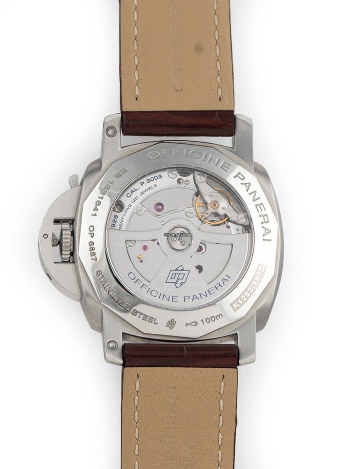 IMG_9081 Panerai Luminor 1950 10 Days GMT Mens watch Unisex Automatic Steel PAM 00270 Replica 5