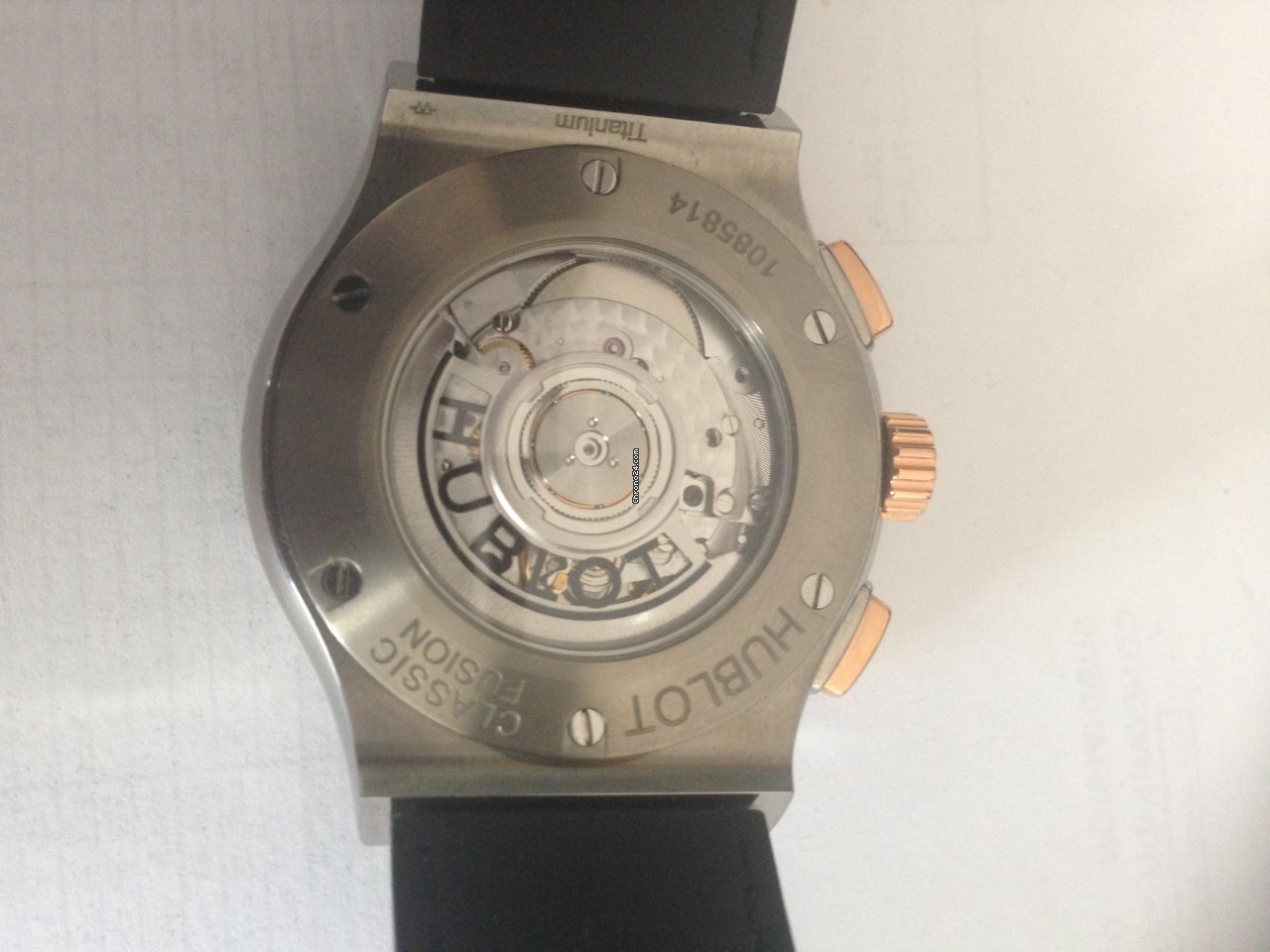 IMG_9081 Hublot Classic Fusion Chronograph Mens watch Unisex Automatic Titanium 541.NO.1181.LR Replica 5