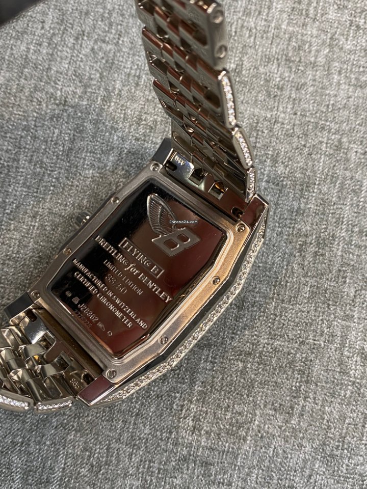 IMG_9081 Breitling Bentley Flying B Mens watch Unisex Automatic White gold J28362 Replica 5