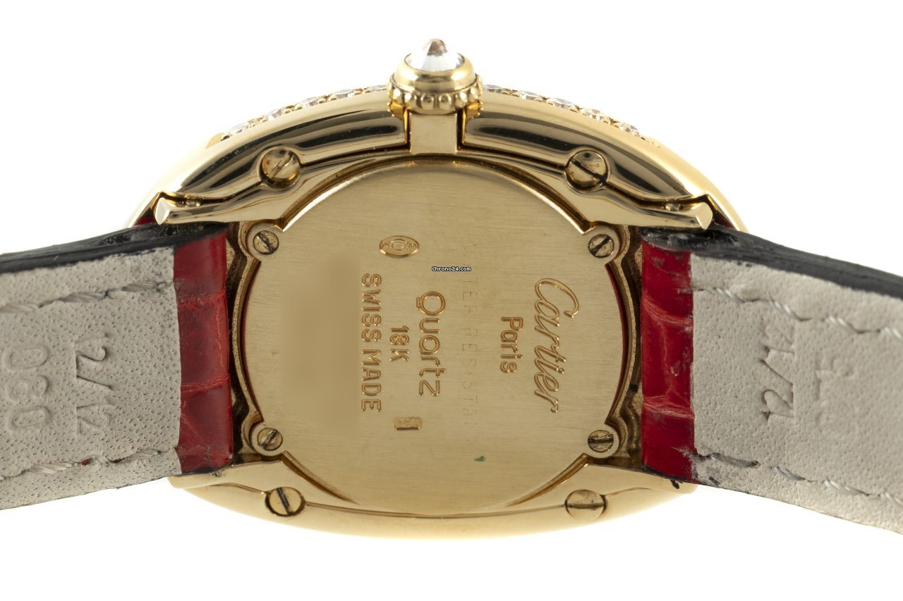 IMG_9081 Cartier Baignoire Womens watch Quartz Yellow gold 8057912 Replica 5