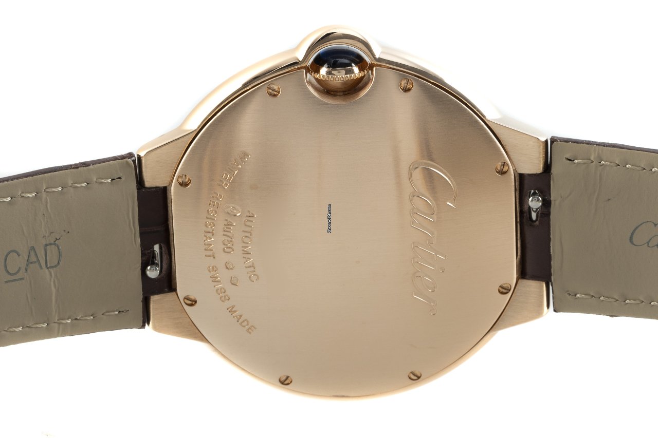 Cartier Ballon Bleu Mens watch Unisex Automatic Red gold 3941 Replica 5