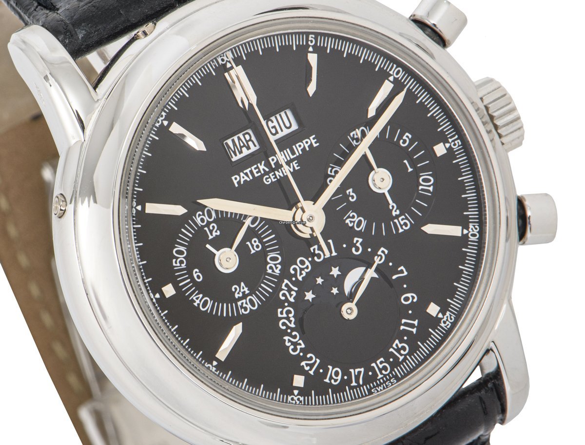IMG_9081 Patek Philippe Perpetual Calendar Chronograph Mens watch Unisex Manual winding Platinum 3970EP-027 Replica 5