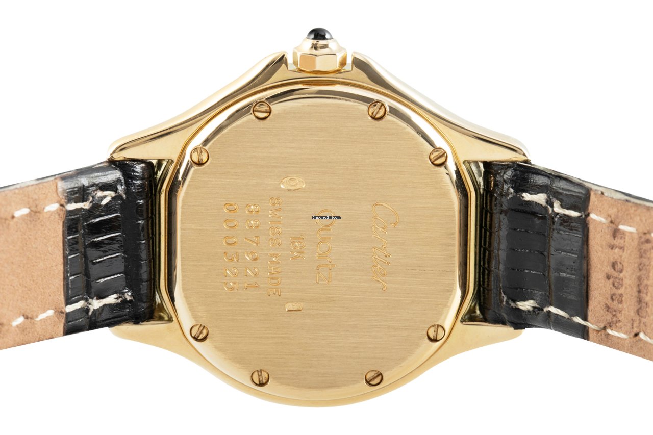 IMG_9081 Cartier Cougar Womens watch Quartz Yellow gold 887921 Replica 5