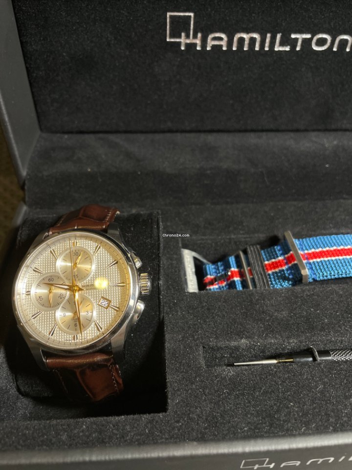 IMG_9081 Hamilton Jazzmaster Auto Chrono Mens watch Unisex Automatic Steel H32596551 Replica 5