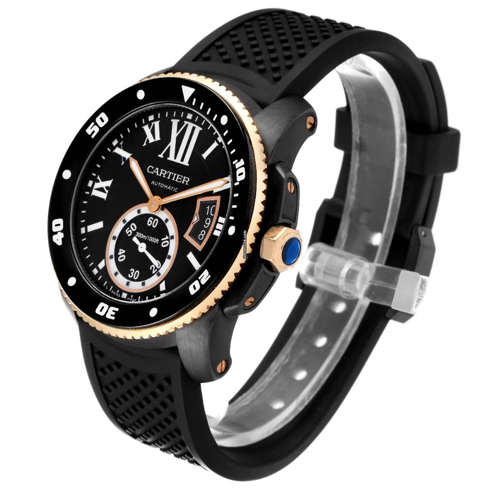 IMG_9081 Cartier Calibre de Cartier Diver Mens watch Unisex Automatic Steel W2CA0004 Replica 5