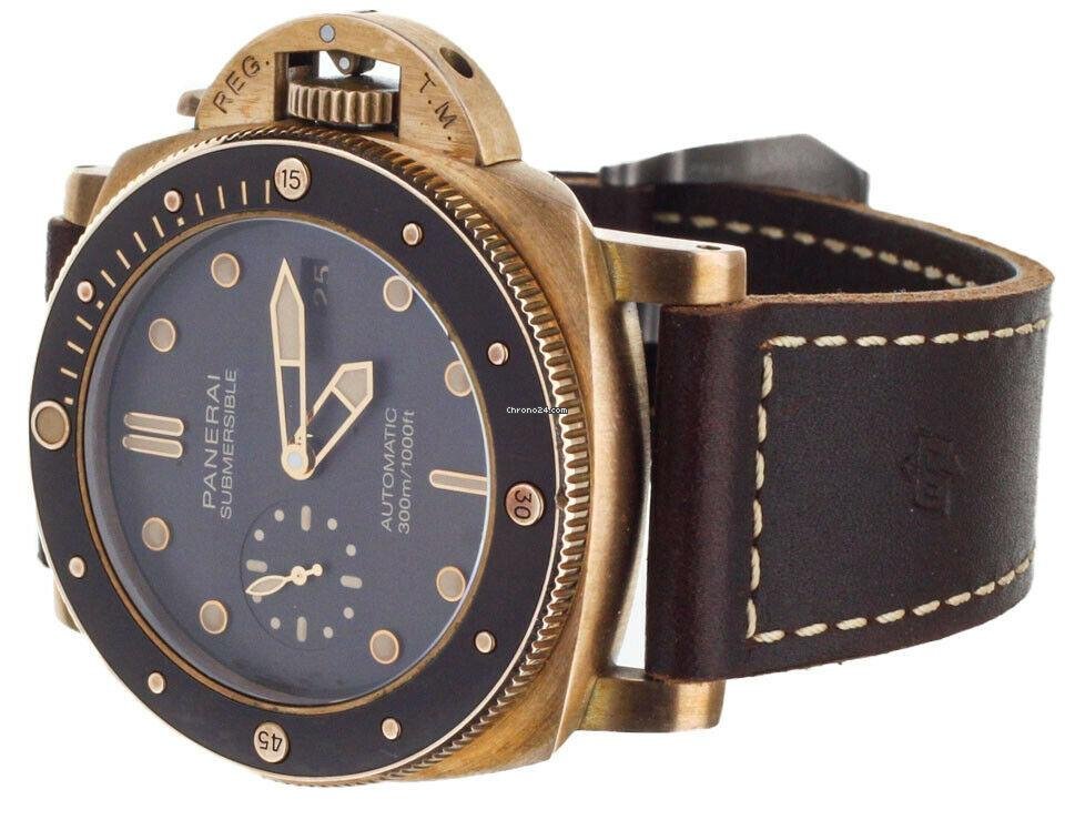IMG_9081 Panerai Luminor Submersible Mens watch Unisex Automatic Bronze PAM968 Replica 5