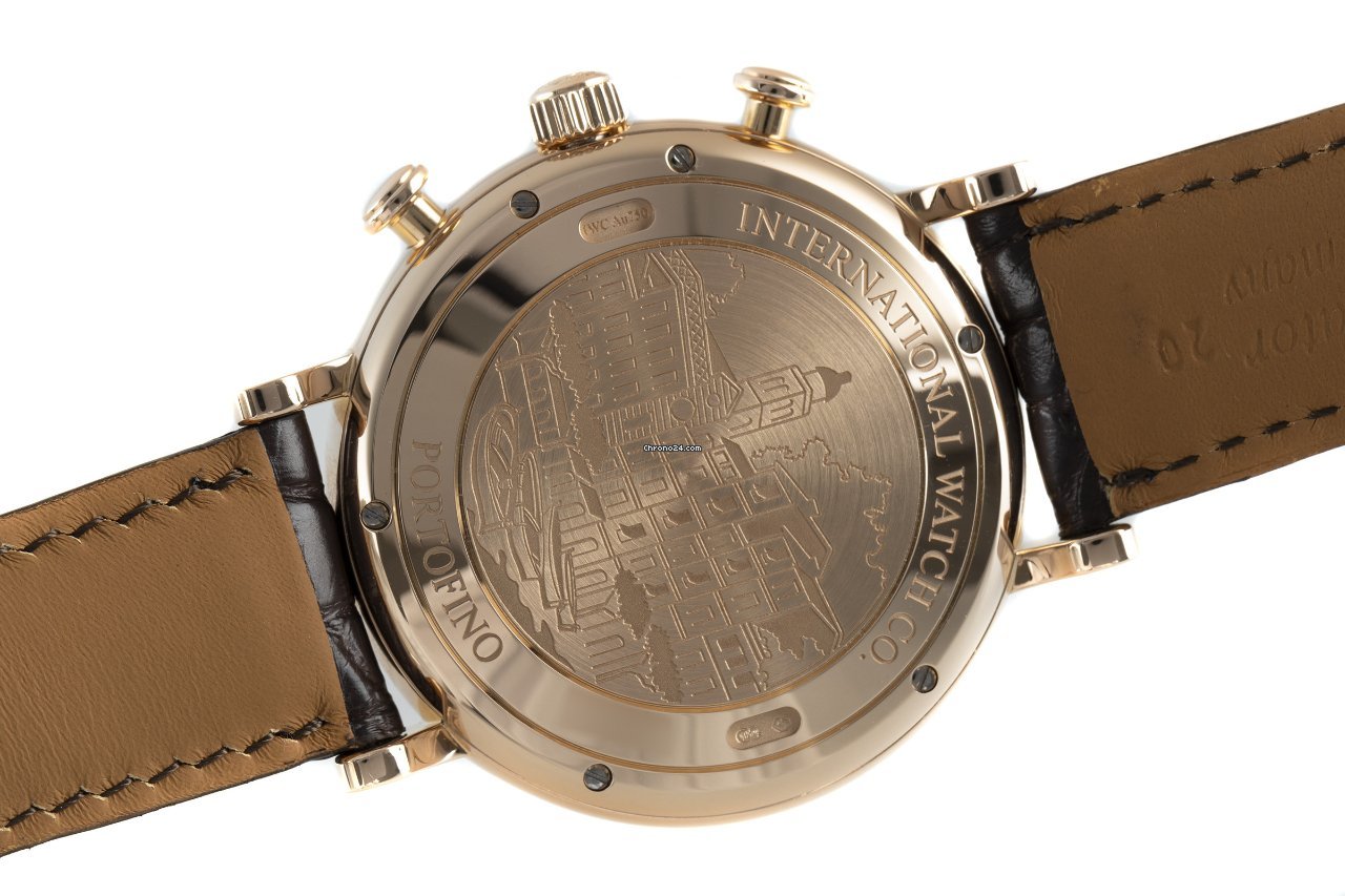 IWC Portofino Chronograph Mens watch Unisex Automatic Red gold IW391021 Replica 5