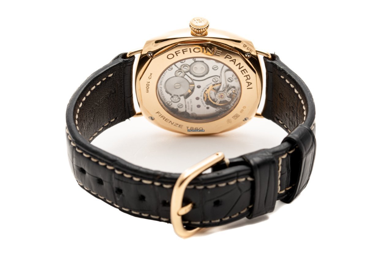 IMG_9081 Panerai Radiomir Mens watch Unisex Manual winding Rose gold PAM 00336 Replica 5