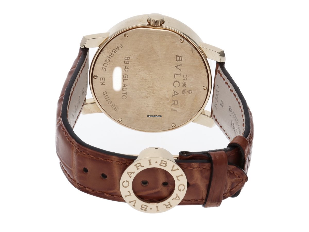 IMG_9081 Bulgari Bulgari Mens watch Unisex Automatic Yellow gold BB42WGLD N Replica 5