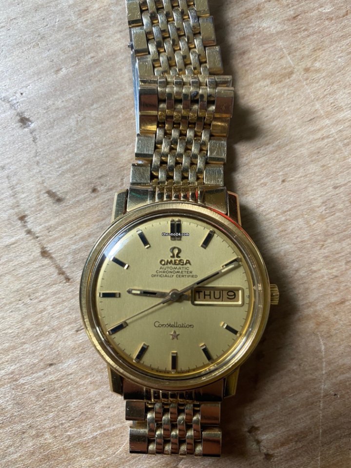 IMG_9081 Omega Constellation Mens watch Unisex Automatic Gold Steel 1068 Replica 5