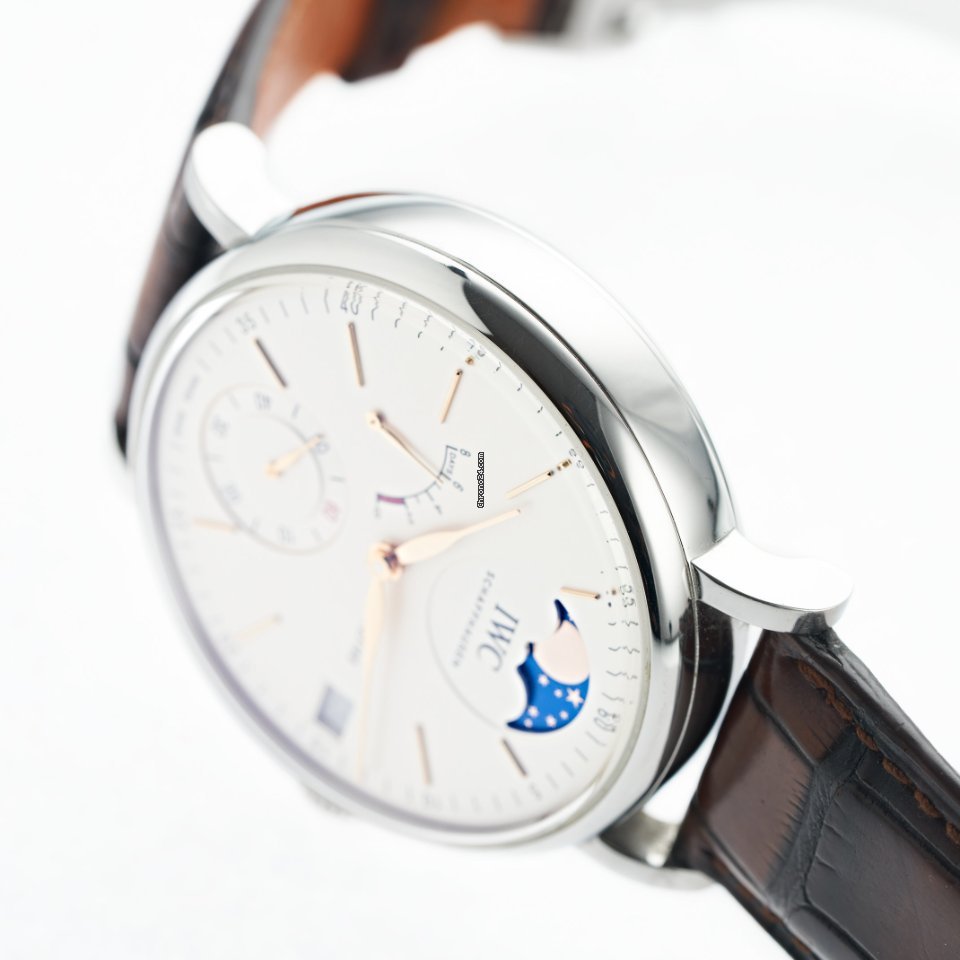 IWC Portofino Hand-Wound Mens watch Unisex Manual winding Steel IW516401 Replica 5