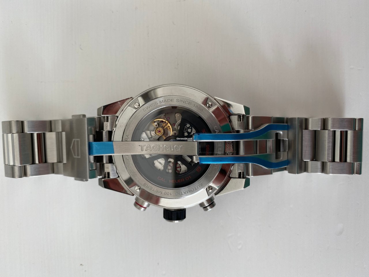 IMG_9081 TAG Heuer Carrera Calibre HEUER 01 Mens watch Unisex Automatic Steel CAR201P.BA0766 Replica 5