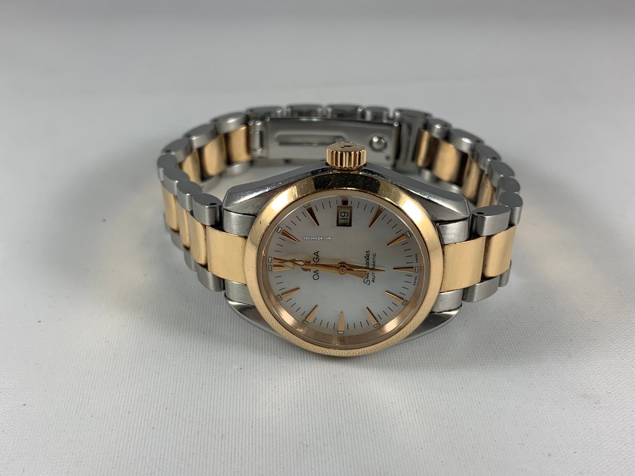 IMG_9081 Omega Seamaster Aqua Terra Womens watch Automatic Gold Steel 2373.70.00 Replica 5