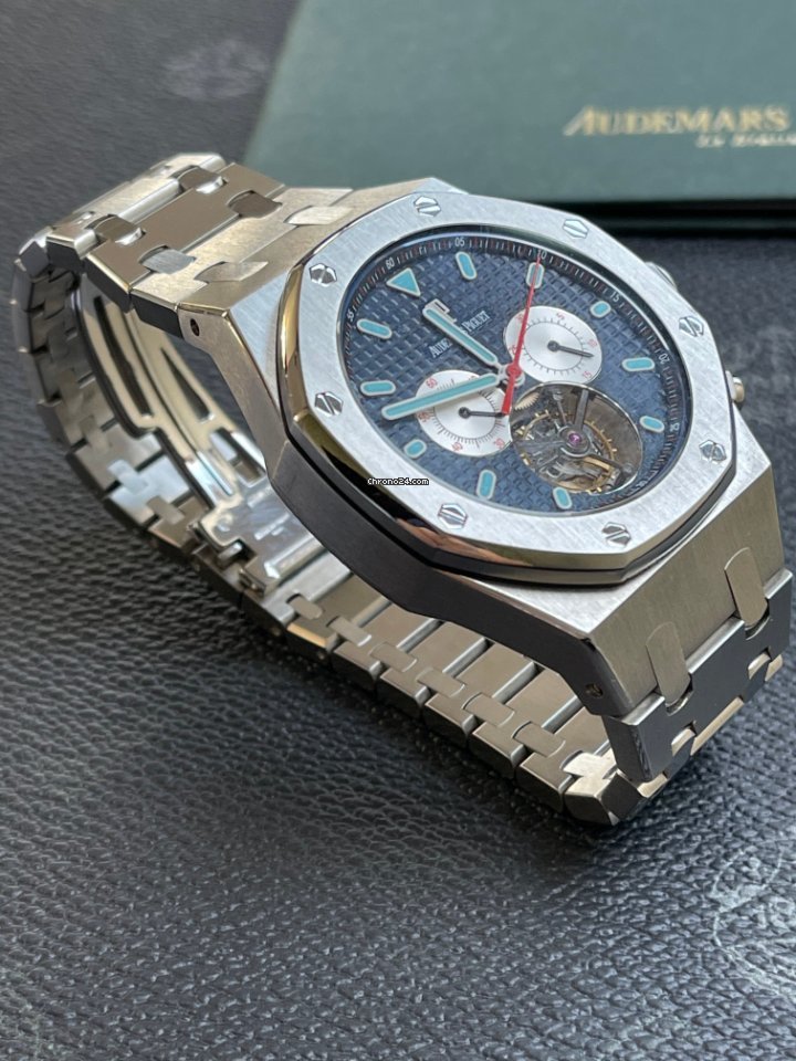 IMG_9081 Audemars Piguet Royal Oak Tourbillon Mens watch Unisex Manual winding Steel 25977ST.OO.1205ST.01 Replica 5