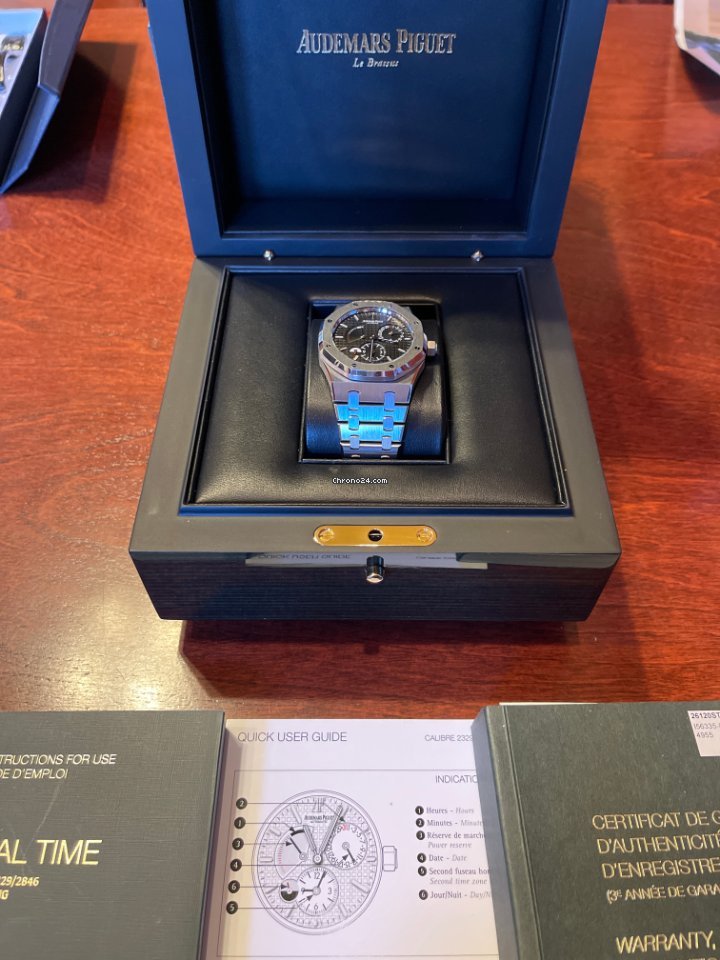 IMG_9081 Audemars Piguet Royal Oak Dual Time Mens watch Unisex Automatic Steel 26120ST.OO.1220ST.02 Replica 5