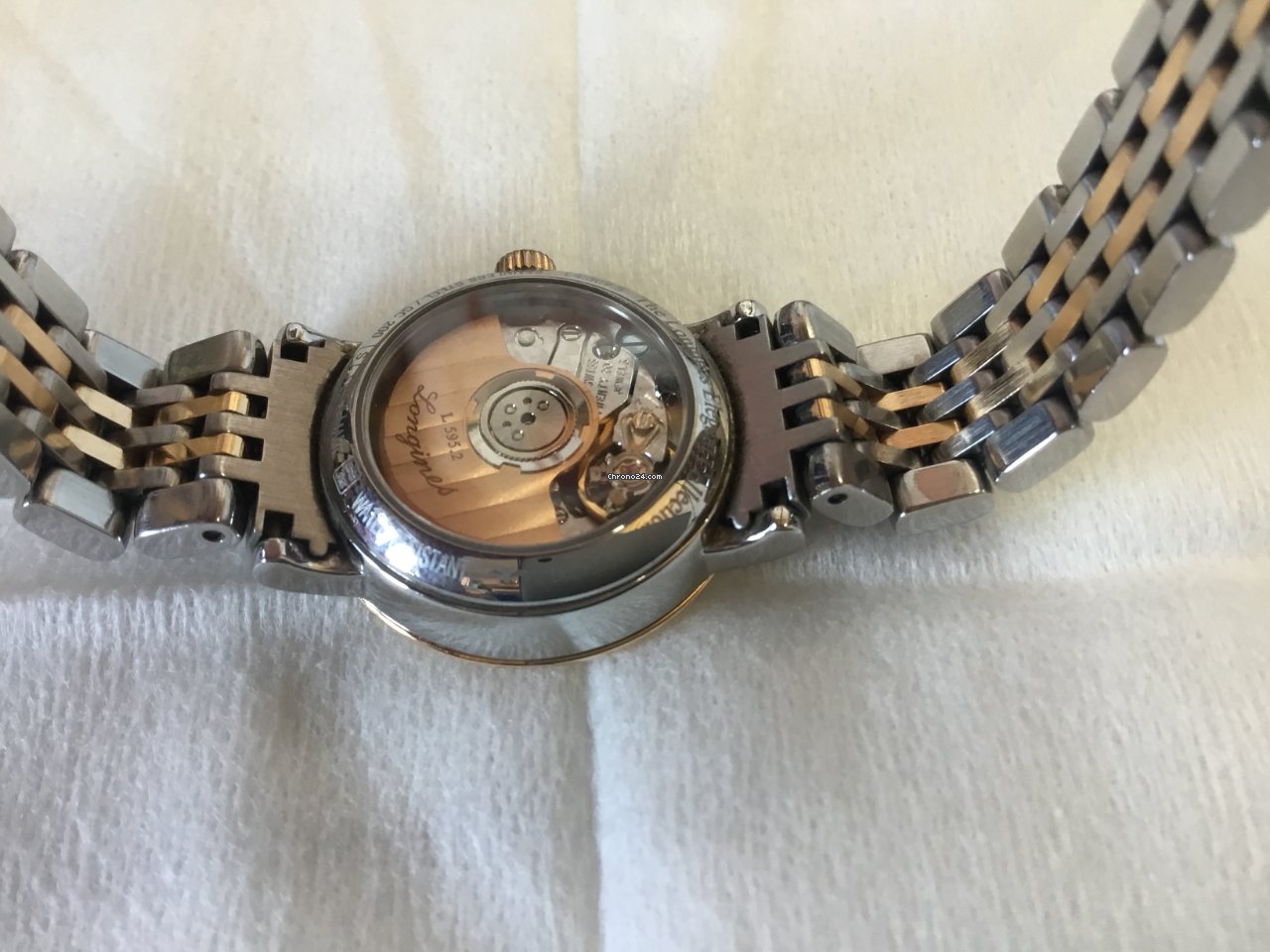IMG_9081 Longines Elegant Womens watch Automatic Gold Steel L4.309.5.12.7 Replica 5