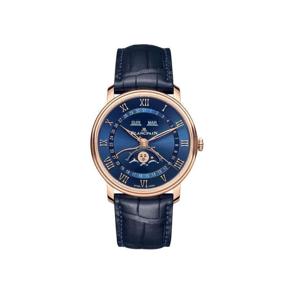 IMG_9081 Blancpain Villeret Quantieme Complet Mens watch Unisex Automatic Red gold 6654-3640-55B Replica 5
