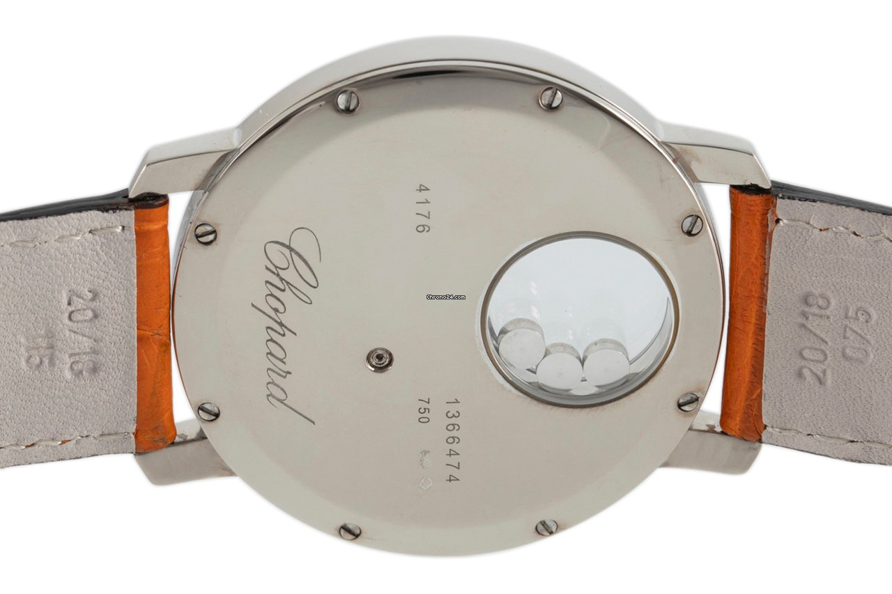 IMG_9081 Chopard Happy Diamonds Mens watch Unisex Quartz White gold 207469-1004 Replica 5
