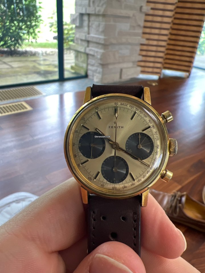 IMG_9081 Zenith Mens watch Unisex Manual winding Gold Steel 146-HP Replica 5