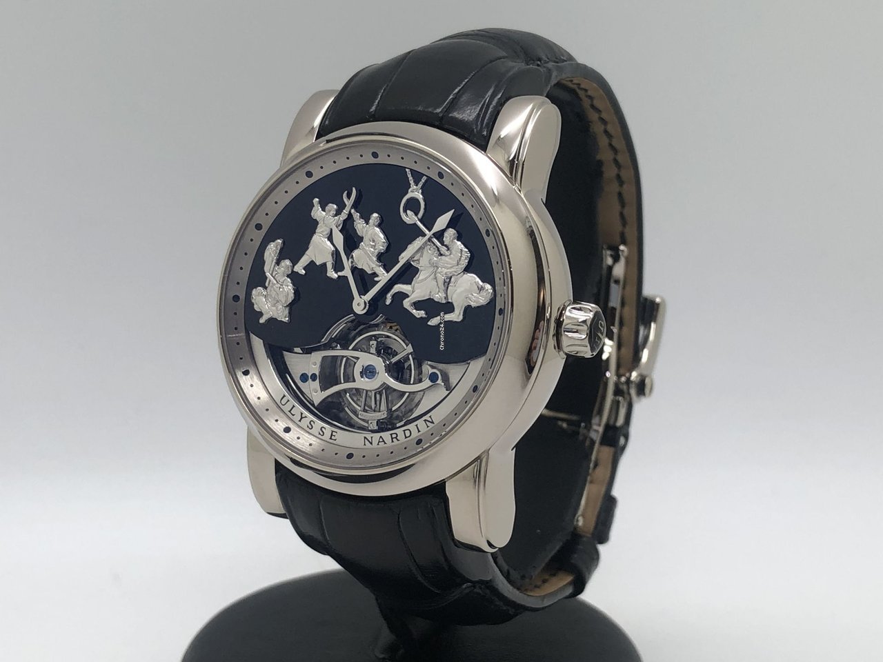 IMG_9081 Ulysse Nardin Genghis Khan Mens watch Unisex Manual winding White gold 780-88 Replica 5