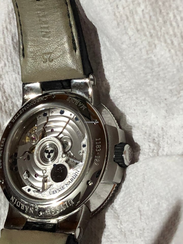 IMG_9081 Ulysse Nardin Marine Chronometer Manufacture Mens watch Unisex Automatic Steel 1183-122 Replica 5