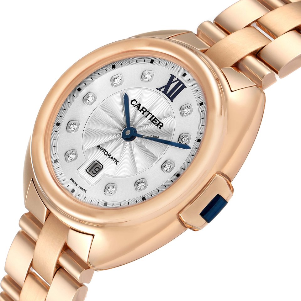 IMG_9081 Cartier Cle de Cartier Womens watch Automatic Rose gold WJCL0033 Replica 5