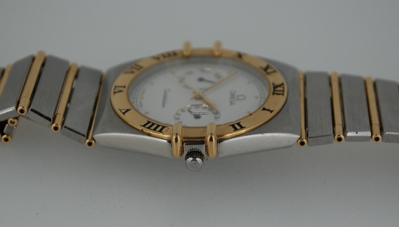 Omega Constellation Day-Date Mens watch Unisex Quartz Gold Steel 396.1069 Replica 5